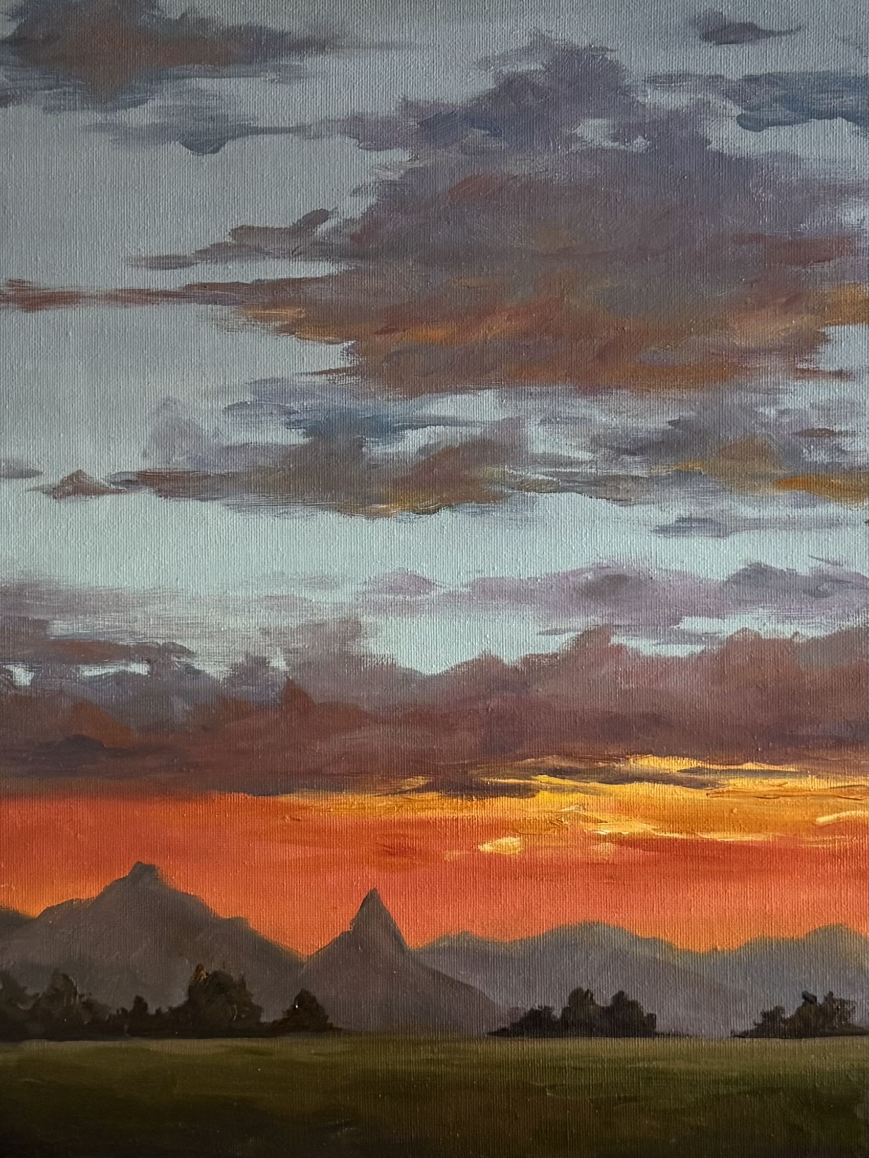 Golden Sunset, 30 × 20 cm, 2022 (sold)