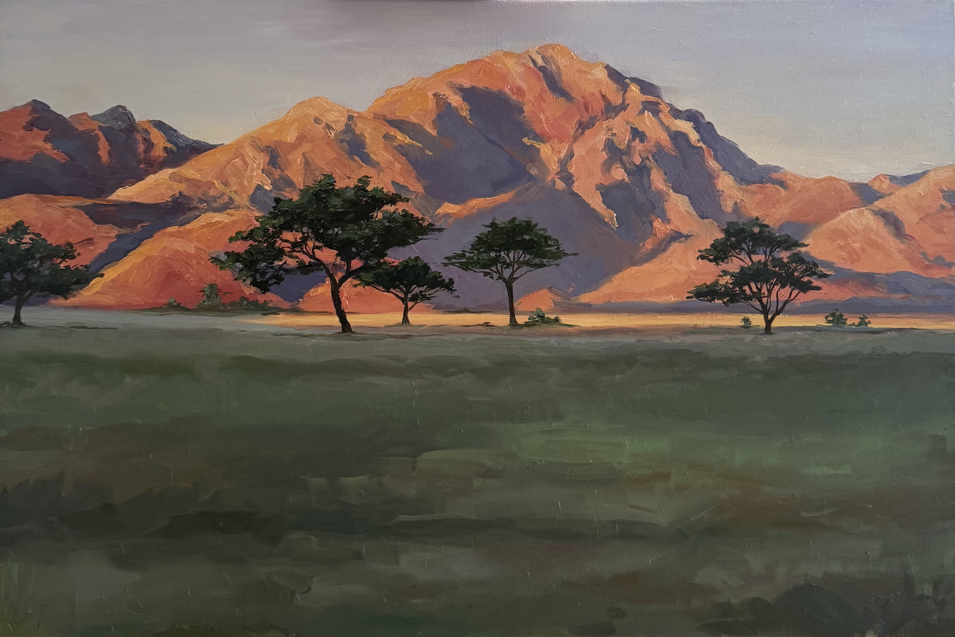 Savanna Sunset, 30 × 40 cm, 2024 (sold)